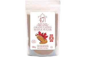 47 North Organic Single Source Pure Real Maple Sugar | 500g Pouch | Fine Granulated | Healthier sweetener alternative for Coc