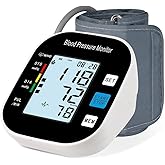 laukum Blood Pressure Monitor for Home Use - Automatic BP Machine with Large Backlit Display High Accuracy for 2 Users Arm Cuff & Storage Bag (Black)
