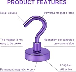 DIYMAG Magnetic Hooks, 30Lbs Strong Heavy Duty
