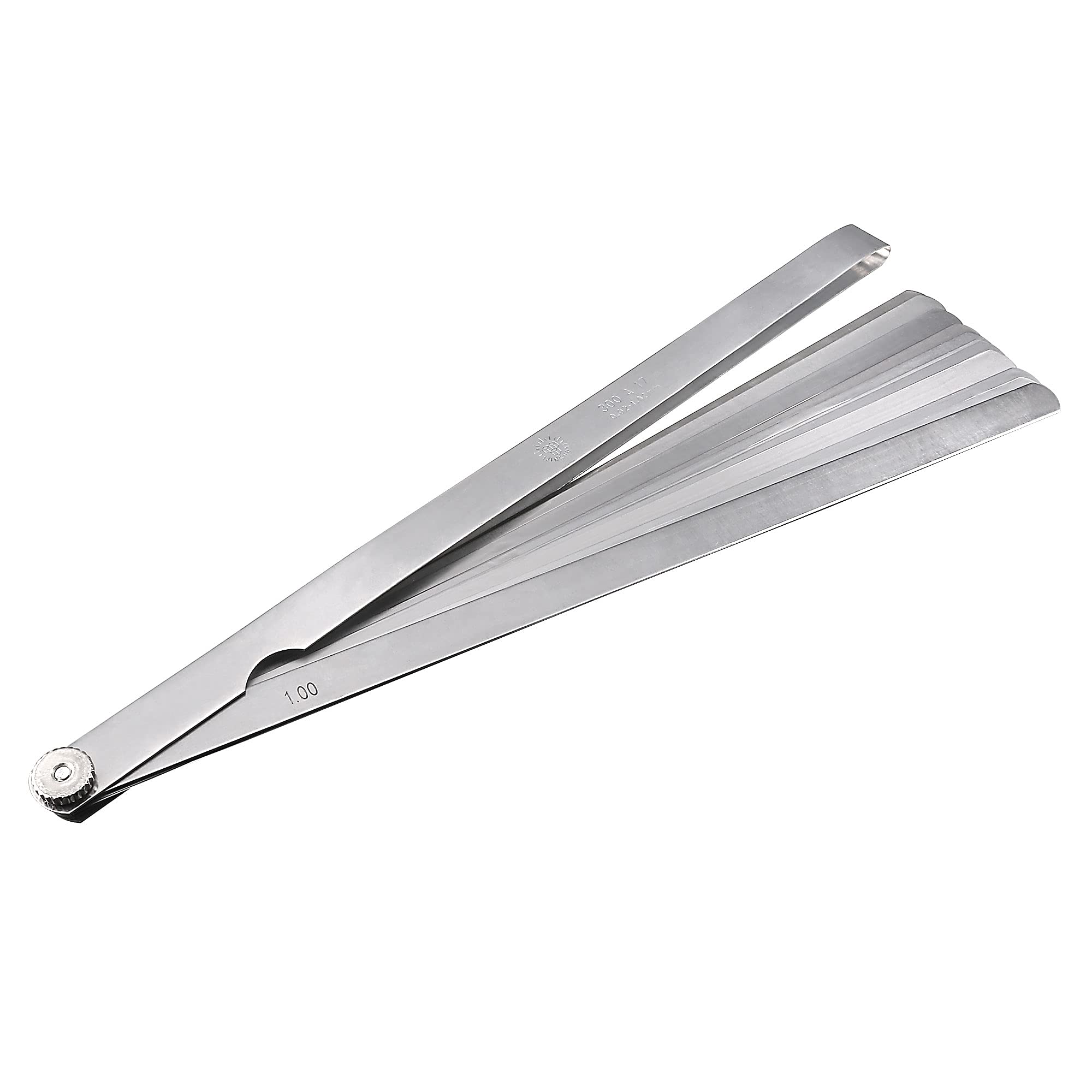 sourcing map 300mm Long 0.02-1.00mm Thickness Metric Measure Gauge Feeler Gauge