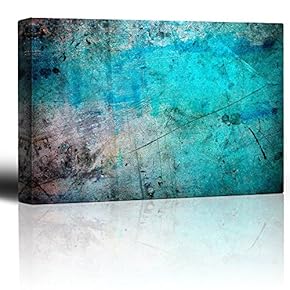 Blue and Splatter Ink Watercolor Paint Background Abstract Rustic