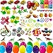 Filled Easter Eggs Set 6 Pack Prefilled Plastic Surprise Eggs with Variety of Popular Toys Inside Novelty Toy Assortment Great for Easter Egg Hunt Party Favors