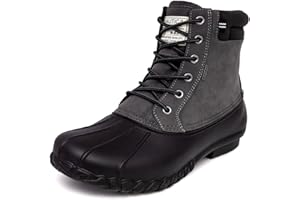 Nautica Men’s Duck Boots Waterproof Shell Insulated Snow and Rain Boot Lace-Up Winter Shoe Channing, Extended Sizes 7–16