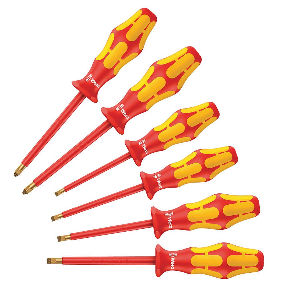 Wera Kraftform Plus 160i/6 Insulated Professional Screwdriver Set, 6