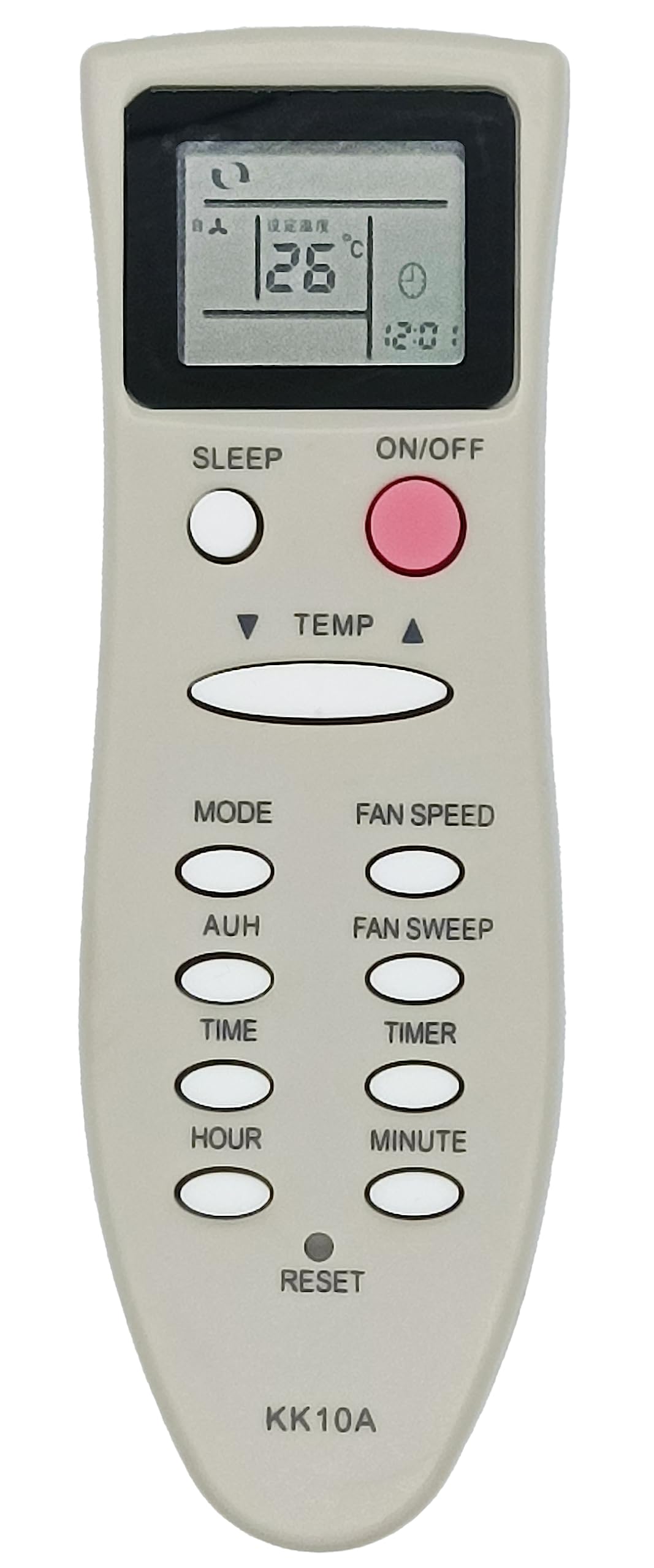 Wellclima KK10A Remote Control for Air Conditioner and Heat Pump, Also Replaces KK10A-C3, KK10A-C12 Compatible with Climapiù, Hokkaido, Max, Voltas, Changhong Air Conditioner