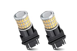 ZBGUN 3157 Car LED Bulbs with Projector for Tail Lights Turn Signal Lights,2 Pack 3157 LED for Rear Front Turn Signal Bulbs Super Bright（Amber Yellow）