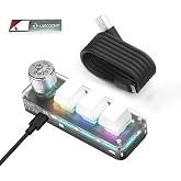 3-Key Macro Pad Programmable Mini Mechanical Keypad RGB Knob Type-C | One-handed design, OSU gaming compatible, software updatable via USB drive, hot-swappable switches