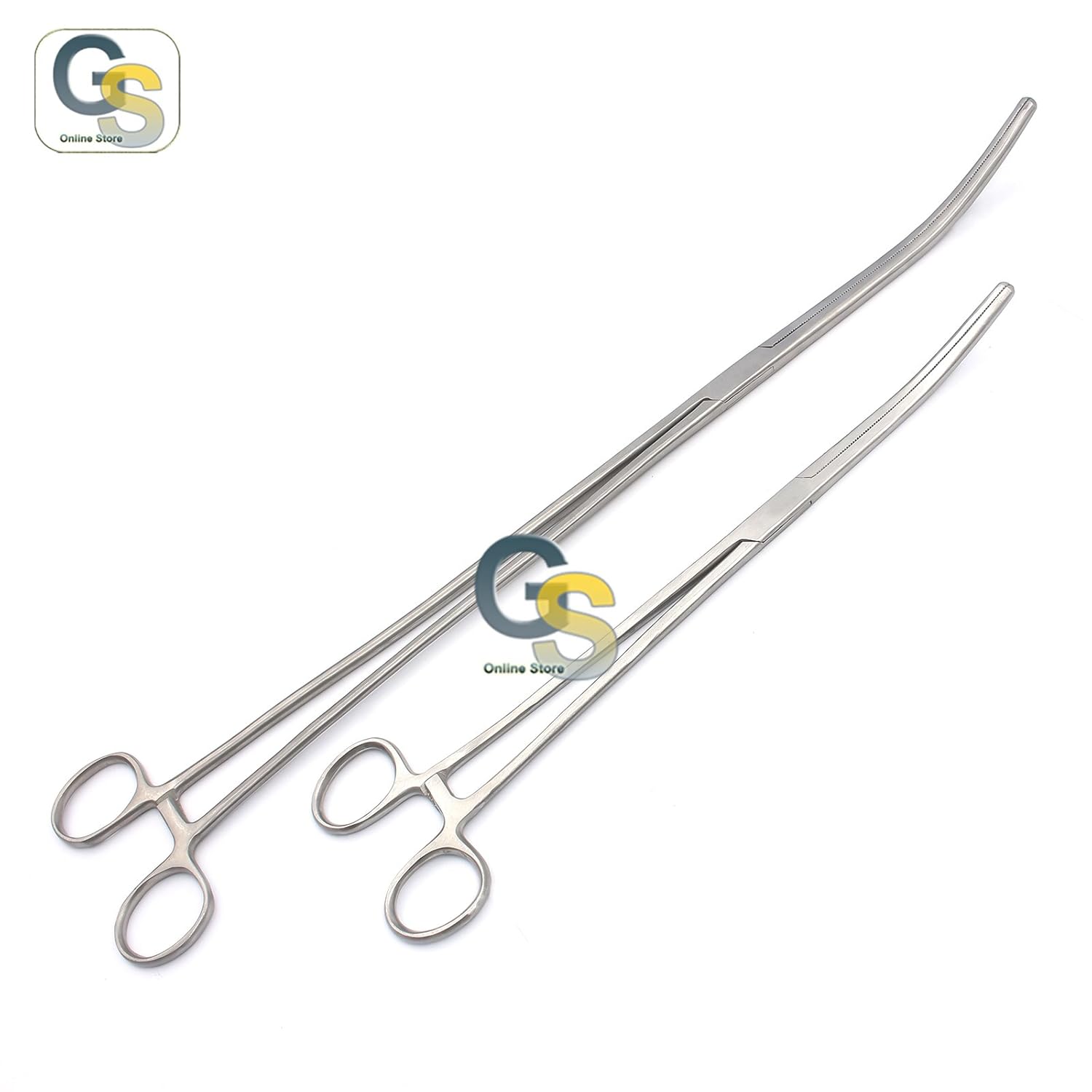 G.S 2 Rochester Pean Forceps Curved 14" & 18" HEMOSTAT