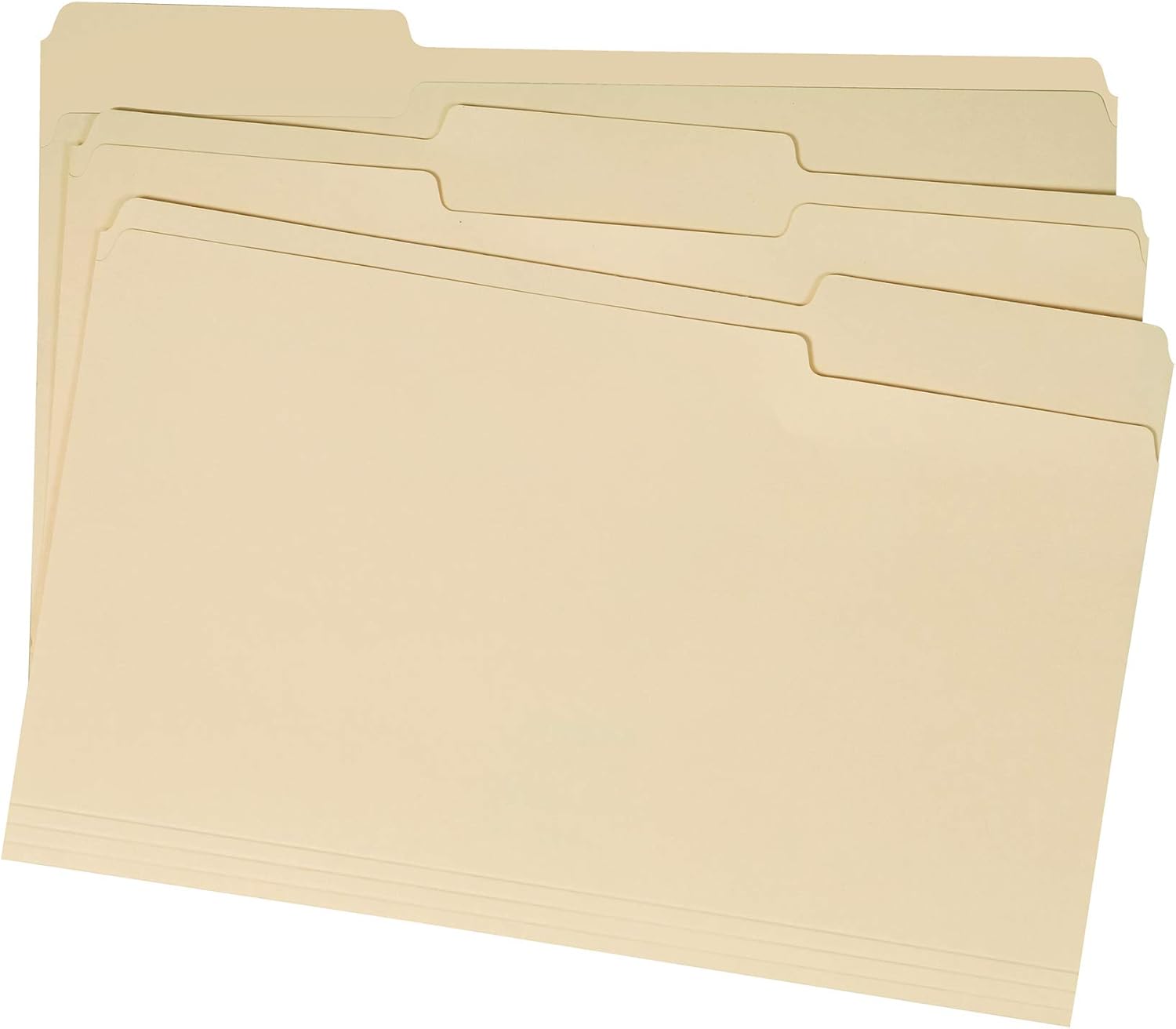 Basics File Folders - 1/3 Tab, Manila, Legal Size, 100 per Box : Office Products
