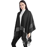Poncho Shawl Wraps for Women, Women's Soft Warm Ponchos Sweaters Open Front Travel Poncho Cape for fall winter Spring