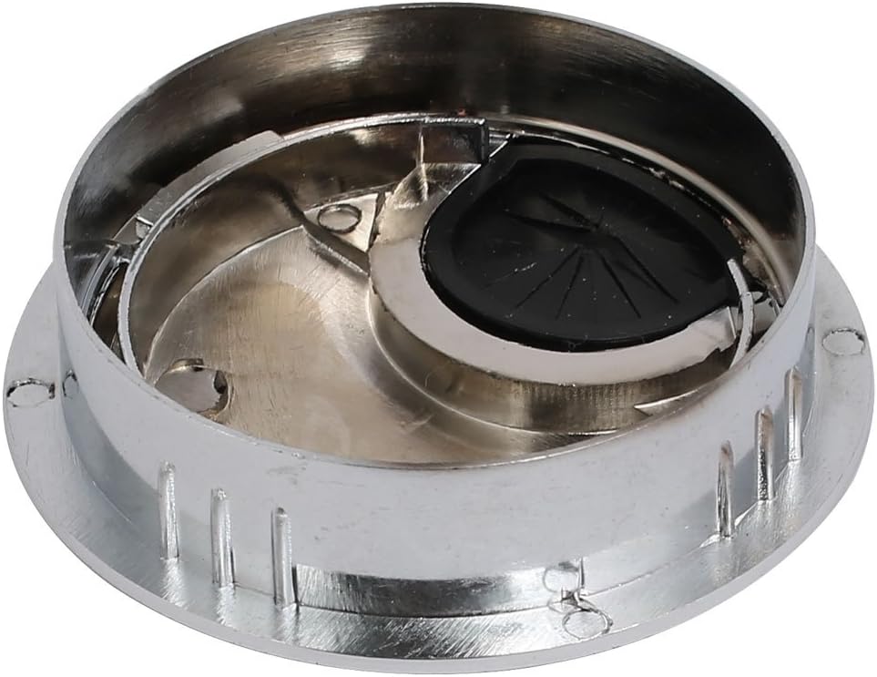 sourcing map Stainless Steel Desktop Computer Table Grommet Cable Cord Hole Cover 53mm Dia, Metallic Silver - Image 3