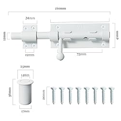 Barrel Bolt Latch, Slide Bolt Gate Latch, 6.3 Inch