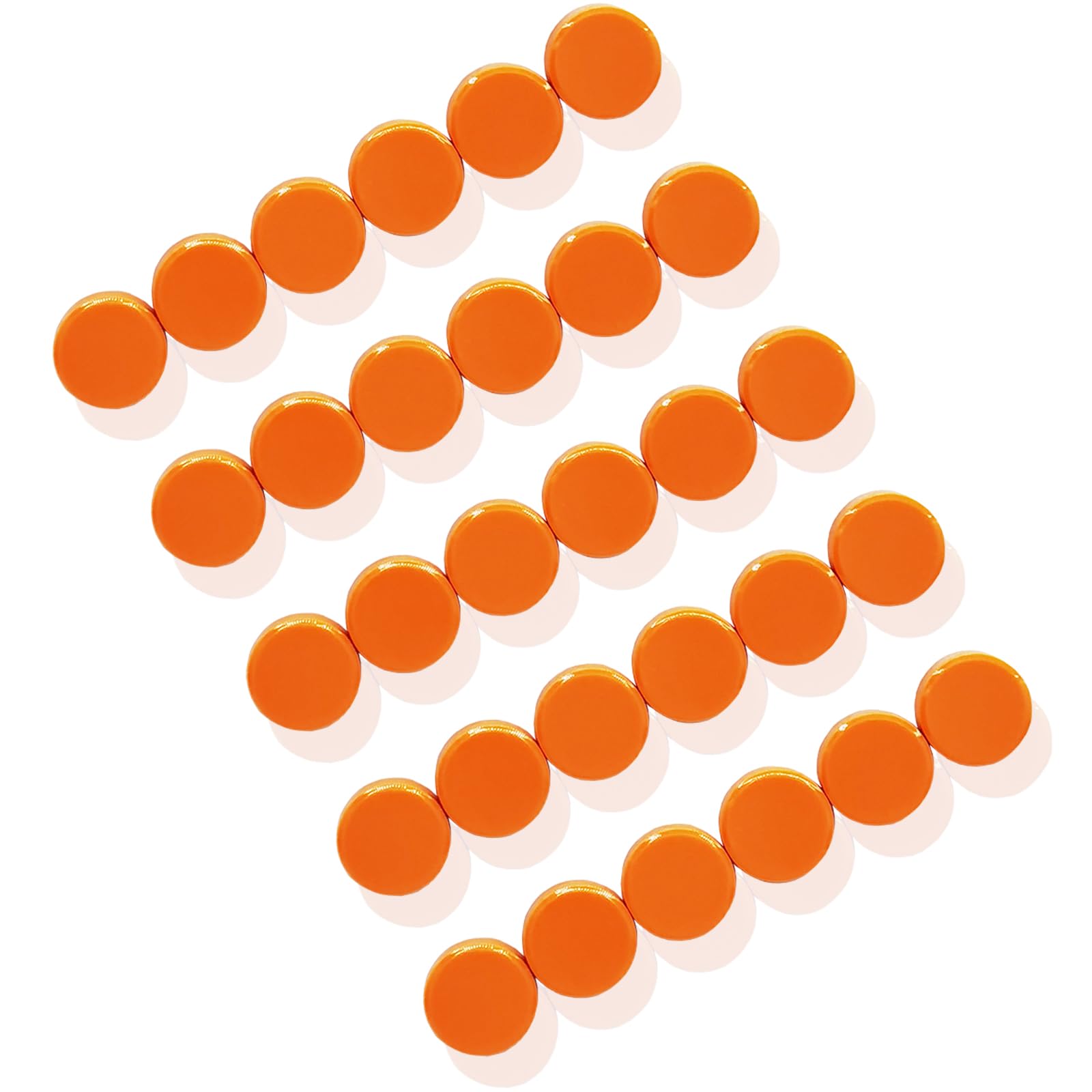 ZDZBLX Fridge Magnets, 30 Pack Strong Small Round Magnets for Whiteboard & Fridge, Colourful Craft Magnets for Home School & Office,Cute Mini Magnetic Dots for Refrigerator Noticeboard - Orange Magnet