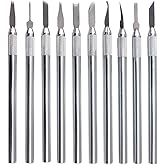 Yasumai 10 Pcs Wax Carving Knife Kit Sculpture Blades Wax Pottery Clay Sculpting Carving Modeling Tool Jewelry Tools