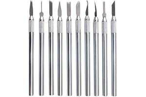 Yasumai 10 Pcs Wax Carving Knife Kit Sculpture Blades Wax Pottery Clay Sculpting Carving Modeling Tool Jewelry Tools