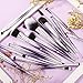 DUcare Makeup Brush Set Professional Synthetic Essential Face Eye Shadow Eyeliner Foundation Blush Lip Powder Liquid Cream Blending Brow Brushes Make Up Brushes Set (Ombré Purple&Silver, 17Pcs)