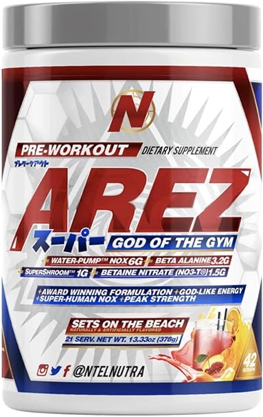 Amazon Com Arez Super God Of The Gym Pre Workout Sets On The Beach Health Personal Care