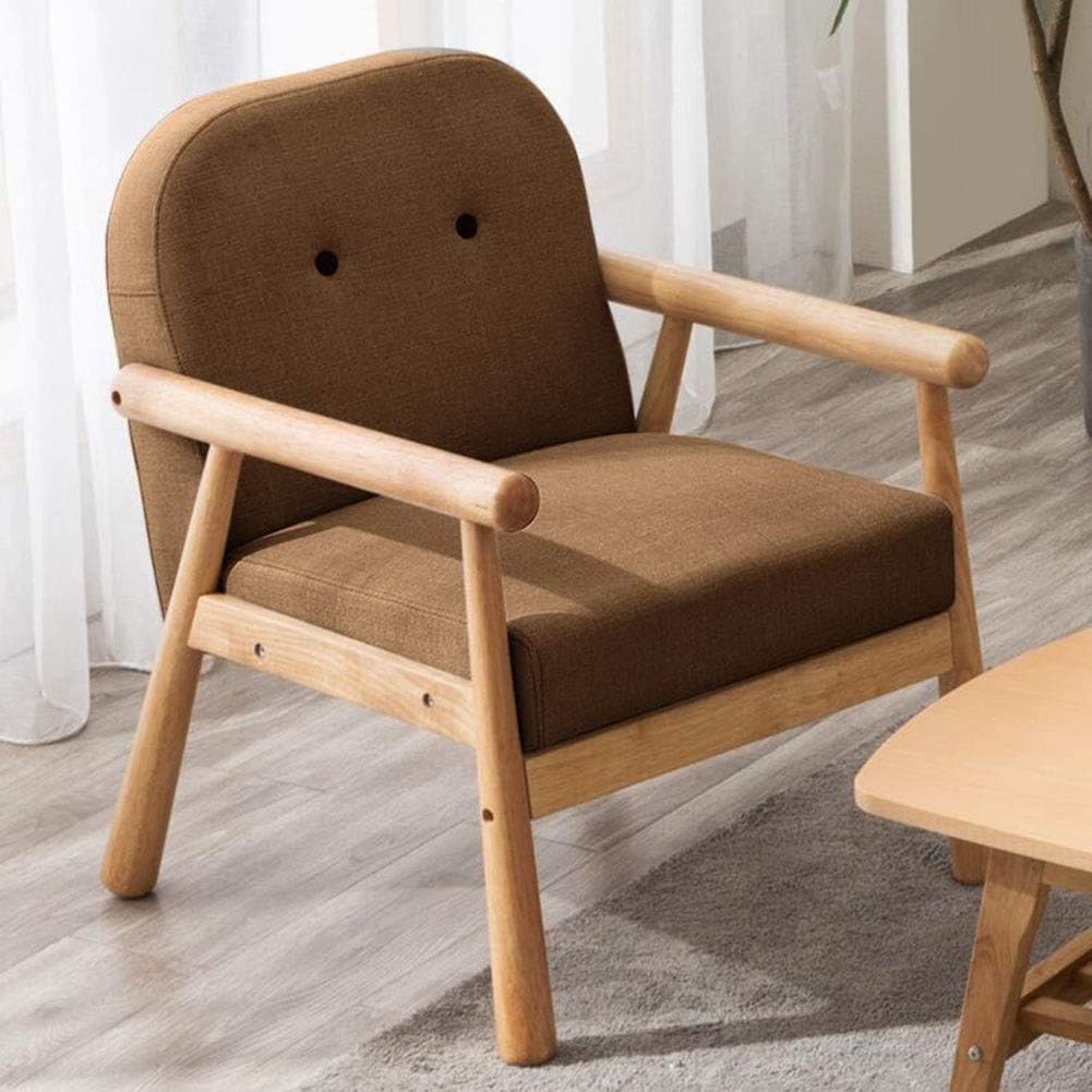 Amazon Com Chairs Armchairs Retro Single Seat Linen Fabric Accent Sofa Dining Room Living Room Bedroom Office Lounge Home Brown Kitchen Dining