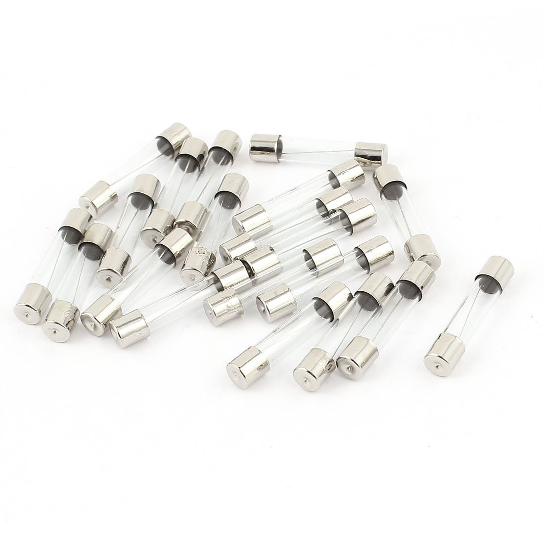 sourcingmap 20 x Fast Acting Low Breaking Capacity Glass Tube Fuse 6x30mm 8A 250V