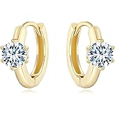 925 Sterling Silver Moissanite Hoop Earrings for Women, 1-2CT Hoop Earrings Hypoallergenic Jewelry Gifts Christmas Birthday Wedding