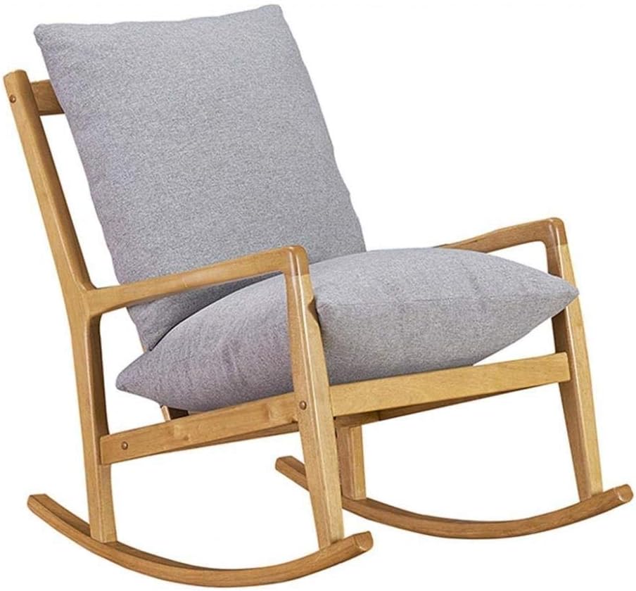 Nordic Wooden Rocking Chair Zero Gravity Lunch Break Adult