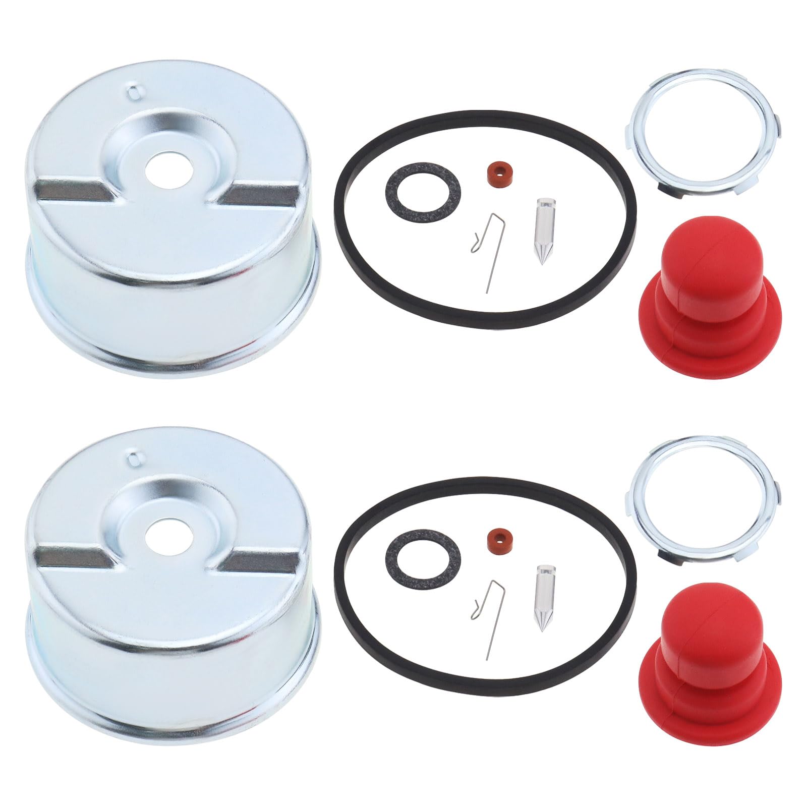 SG Store 2Sets Carburetor Float Bowl & Needle Seat Kit Primer Bulb O-Ring Repair Kit Compatible with Tecumseh 631867 631021B 631021A 631021 36045A Lawn Mower Carb