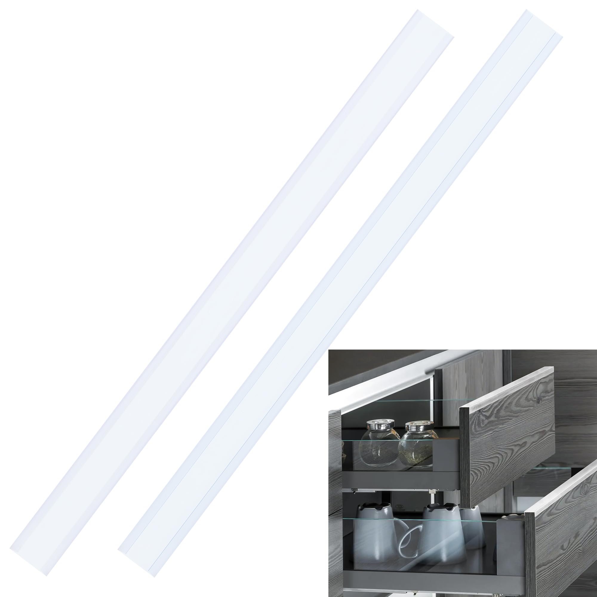 Photo 1 of 10 Pieces Plastic Edge Guard Protectors Slip on Cabinets Drawer Doors and Stool Chairs Edges Protector not Easily Damaged Broken,Transparent