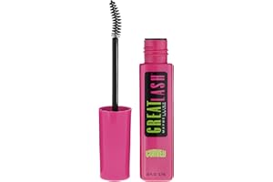 Maybelline Great Lash Curved Brush Washable Mascara, Volumizing, Lengthening and Curling Mascara, Blackest Black, 1 Count