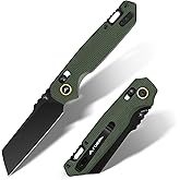 FLISSA SKIF Folding Pocket Knife with 14C28N Stainless Steel Blade | Linen Micarta Handle, Axis Lock, Reversible Pocket Clip, Manual Opening, For Indoor and Outdoor Activities