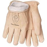 Tillman 1412 Fleece Lined Top Grain Pigskin Winter Gloves, Medium