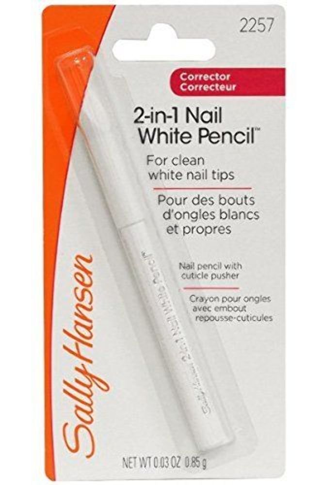 Sally Hansen 2in1 Nail White Pencil with Cuticle Pusher, 0.03 oz Buy