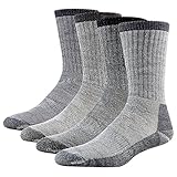 Merino Wool Hiking Socks, RTZAT Unisex Winter Super Warm Thick Thermal Camping Outdoor Crew Socks, 1/2/4 Pairs