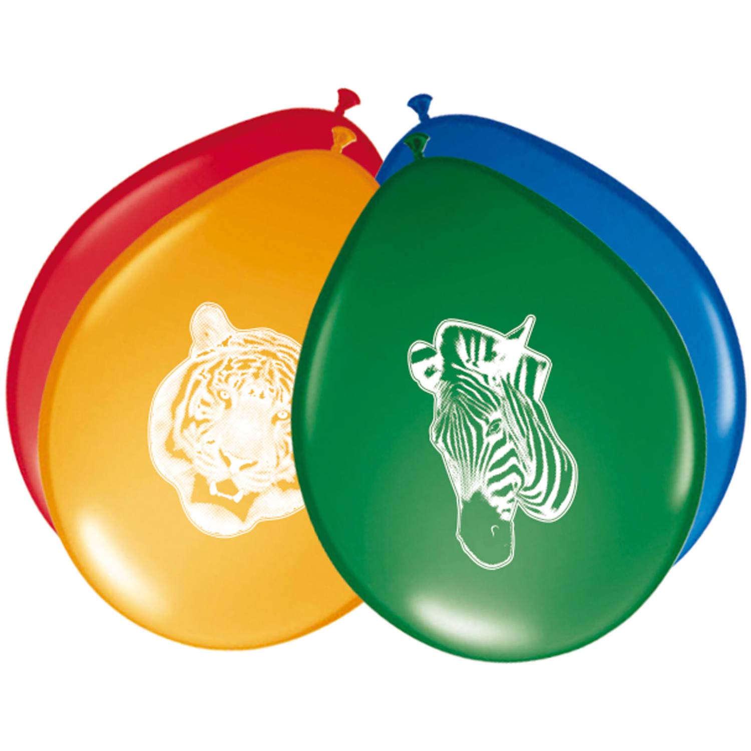 Folat - Safari Party Balloons - Multi Colors - 8 Pieces