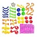 MetroTen Marble Run Toy Maze Ball Game Set for Kids, 130 Pieces with 30 Marbles, Race Coaster Educational Construction Building Blocks by