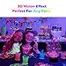 Millennium Falcon Night Light Christmas Thanksgiving Day Gift, ProCIV 3D Illusion 7 Color Multicolored Changing with USB Powered Table Desk Lamp for Children Bedroom Household Home Decoration Gift