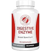 Silver Fern Brand Ultimate Digestive Enzyme Supplement - 1 Bottle = 90 Capsules - High Potency, Multi Enzyme - Digestive Comfort & Food Tolerance - Hemicullulase, Peptidase, Maltase, More
