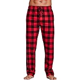 YINC Men's 100% Cotton Super Soft Flannel Pajama Pants