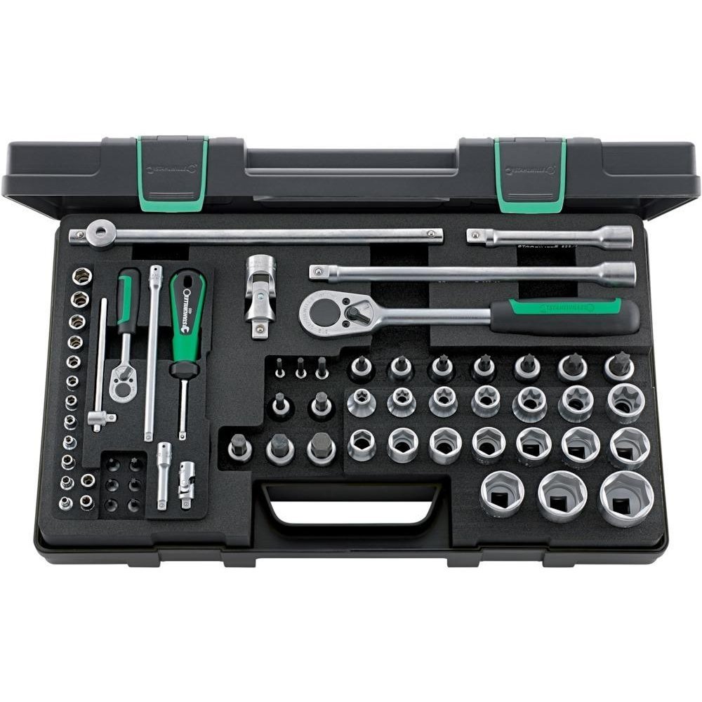 Stahlwille 86TX KN Socket Set, Silver/Black, Set of 63 Piece