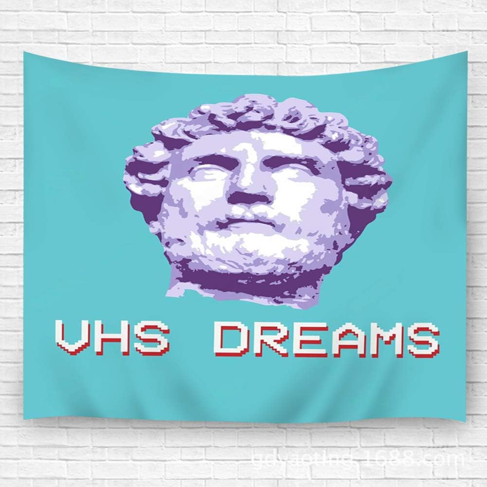Amazon Com Yilinger Tapestry Vaporwave Aesthetic Hanging Wall Decoration Blanket 51 2 H X59 1 W Home Kitchen