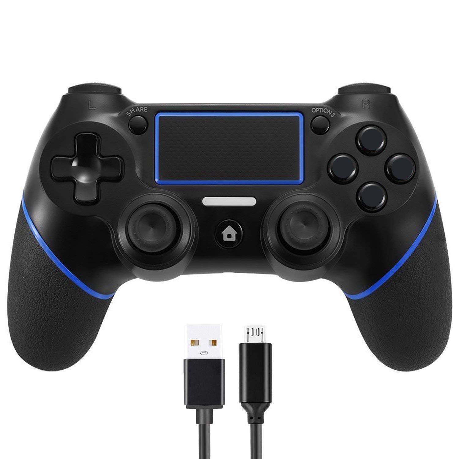Gollec Wireless Controller Compatible with PS 4 Playstation 4 Dual Shock,Bluetooth Remote Gamepad Joystick Include USB Charger Cable(Blue)