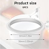 hioseyre 6 Pcs Clear Sink Plug O-Rings Seal Rubber Washbasin Drain Valve Repair view 2