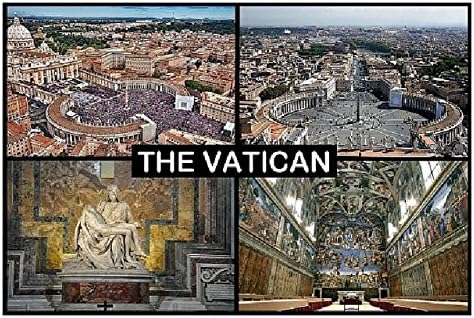 SOUVENIR FRIDGE MAGNET - THE VATICAN 9cm x 6cm (3½ x 2½ inches) Jumbo