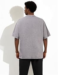 Suvipnee Men's Acid Wash T-Shirts Oversized Unisex