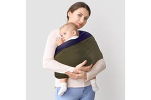 TKKOK Baby Wrap Carrier, Unisex Baby Carrier, Lightweight & Ultra Soft, Easy to Wear Baby Wrap, Perfect for Newborn Toddlers