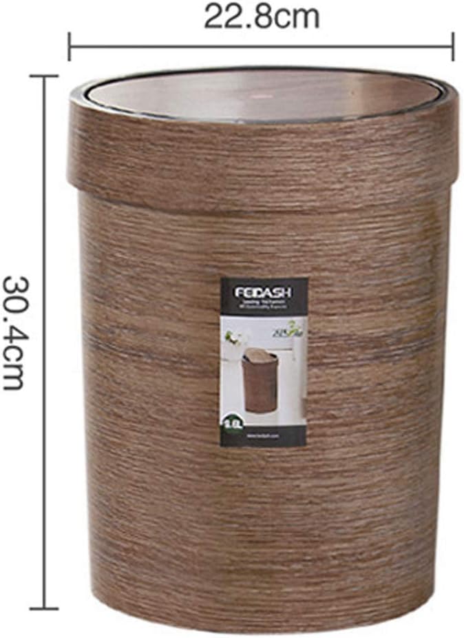 Café LDB SHOP 9.6L Bote de Basura plástico imitación Madera Grano con