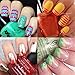 BTArtbox 12 Packs Over 36 Different Designs Tip Guide Nail Vinyl Self-adhesive Nail Stencil Sticker Easy Nail Art Set for Finger or Toe