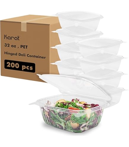 Dart Klar-Pack Behälter – 16 Oz (ca. 473 Ml), Transparent, Stapelbar, Mit Sicherem Verschluss, Fallpackung (200 Stück)