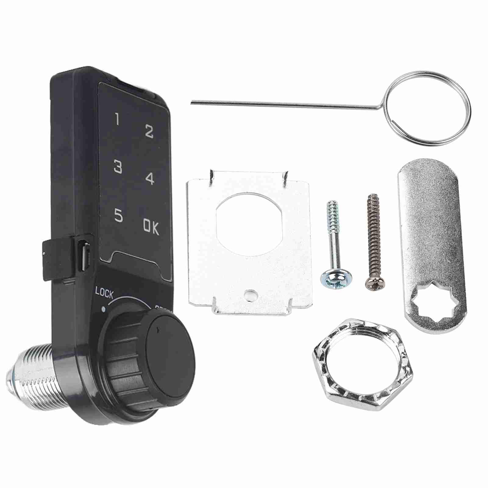 FTVOGUE Touch Keypad Safety Lock Security Key Cabinets Lock Password Security Coded Locker(l)