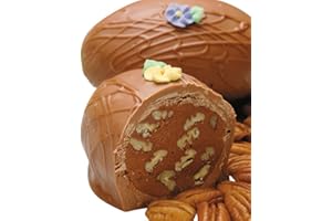 Philadelphia Candies Fudge Pecan Nut Easter Egg, Milk Chocolate 8 Ounce Gift Box