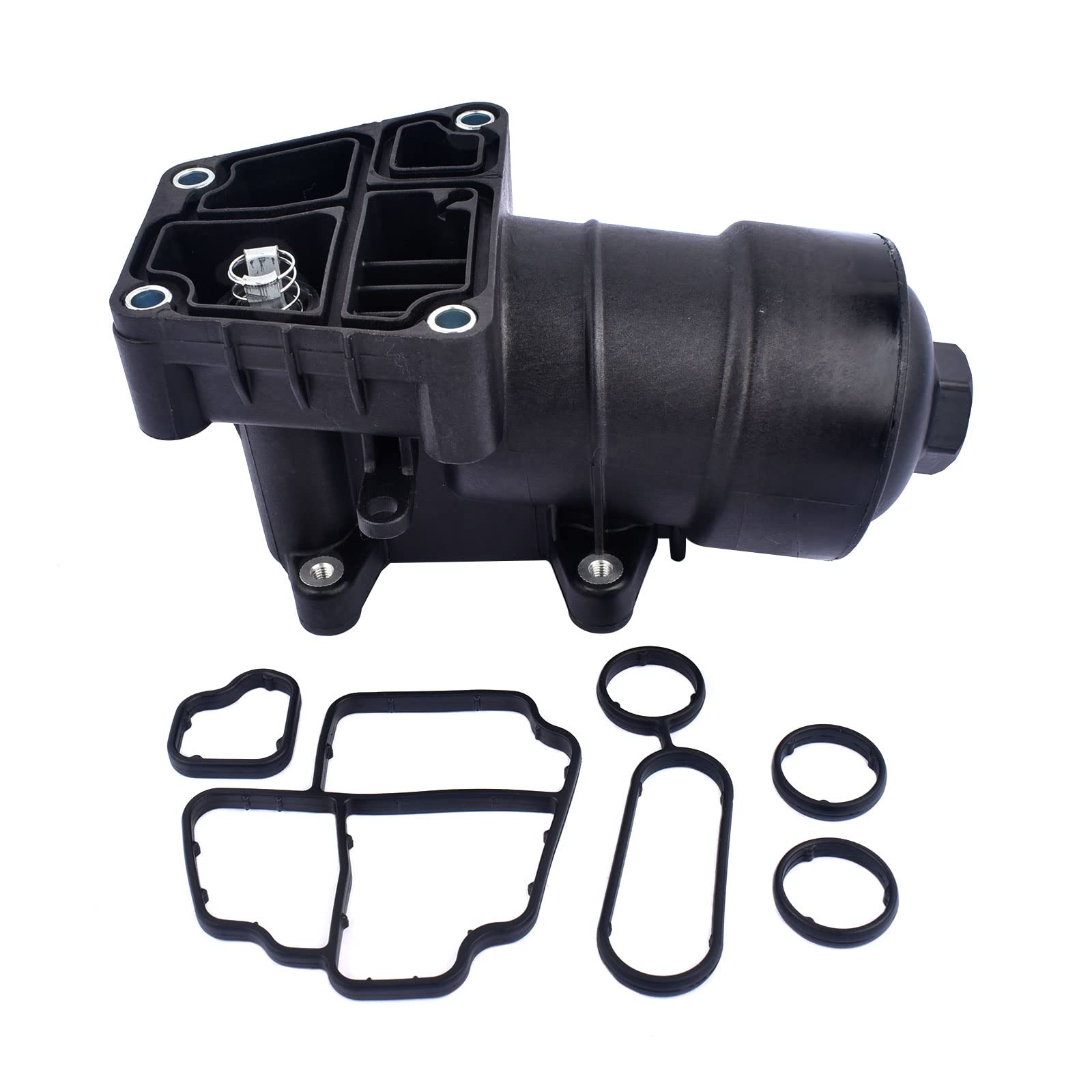 NSGMXT Oil Filter Housing + Gaskets for 03L115389H 03L115433C 03L115389H A3 A4 A5 Q5 1.6 2.0 TDI